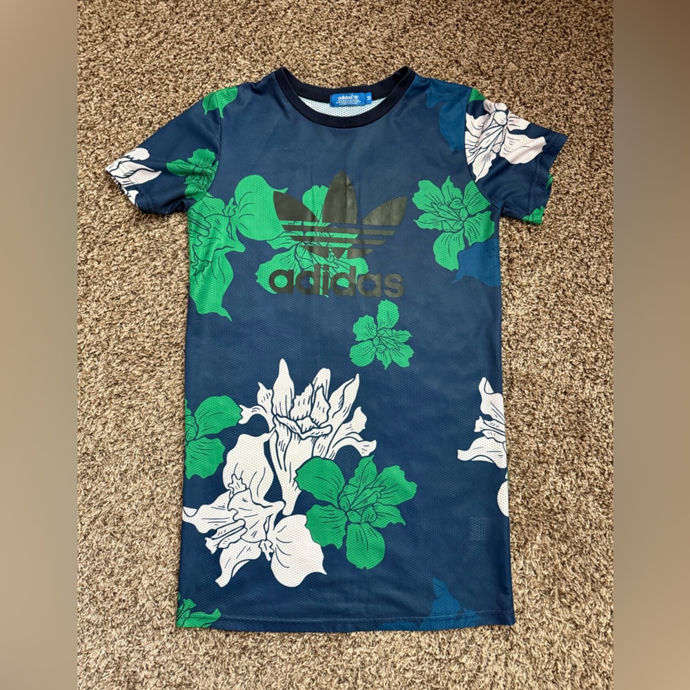 Adidas floral mini dress